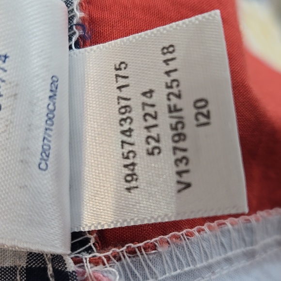 Lands' End Womens Poplin Boyfriend Button Front Patchwork Plus Size Curvy 1X - Picture 11 of 13